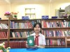 Học sinh Nguyễn Th?Hoa-Liên đội trưởng tham gia tuyên truyền sách hè 2021